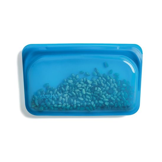 Stasher Stasher silikonový sáček na potraviny - Snack, 290ml Barva: tmavě modrá, Barva original: blueberry, material 1: Platinový silikon