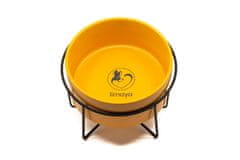 limaya Limaya keramická miska pro psy a kočky s kovovým podstavcem oranžová 13 cm