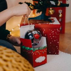 WiTSocks Veselé Ponožky Termo Rudy ve vánoční kouli + krabička, 35-38
