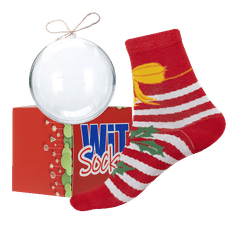 WiTSocks Veselé Ponožky Vánoce 3 ve vánoční kouli + krabička, 39-42