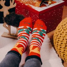WiTSocks Veselé Ponožky Vánoce 3 ve vánoční kouli + krabička, 39-42