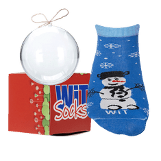 WiTSocks Veselé Ponožky Vánoce nízké ve vánoční kouli + krabička, 35-38