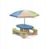 KROK 2 Piknikový stůl s deštníkem a lavicemi
