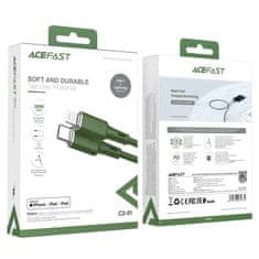 AceFast Silikonový nabíjecí a datový kabel 3A ~ AceFast C2-01 ~  USB-C/Lightning 1,2m - Černý