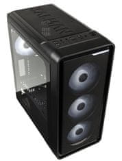 Zalman skříň M3 Plus RGB / Mini tower / Micro ATX / USB 3.0 / 2x USB 2.0 / RGB / průhledná bočnice