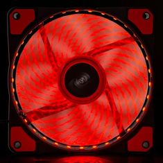 Akyga Ventilátor 120mm MOLEX 4 LED, červená