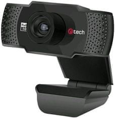 C-Tech Webkamera CAM-11FHD, 1080P, mikrofon, černá