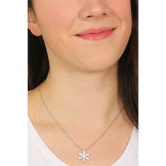 Amen Krásný stříbrný náhrdelník se zirkony Flower of Life CLFLLIBNZ3 (řetízek, přívěsek)