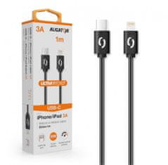 Aligator Datový kabel POWER 3A, USB-C/lightning černý