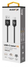 Aligator Datový kabel 2A USB-C 2 m černý