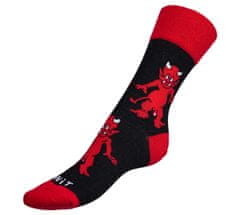 Bellatex Ponožky Čert - 39-42 - černá, červená