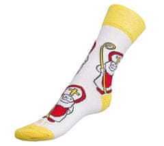 Bellatex Ponožky Mikuláš - 39-42 - bílá, žlutá