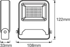 LEDVANCE Reflektor LED HALOGEN 10W 800lm 4000K IP65 ENDURA Šedá barva 4058075206663