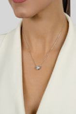 Brilio Silver Blyštivý bronzový náhrdelník se třpytivým srdíčkem NCL69R
