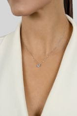 Brilio Silver Blyštivý stříbrný náhrdelník se zirkonem NCL68W