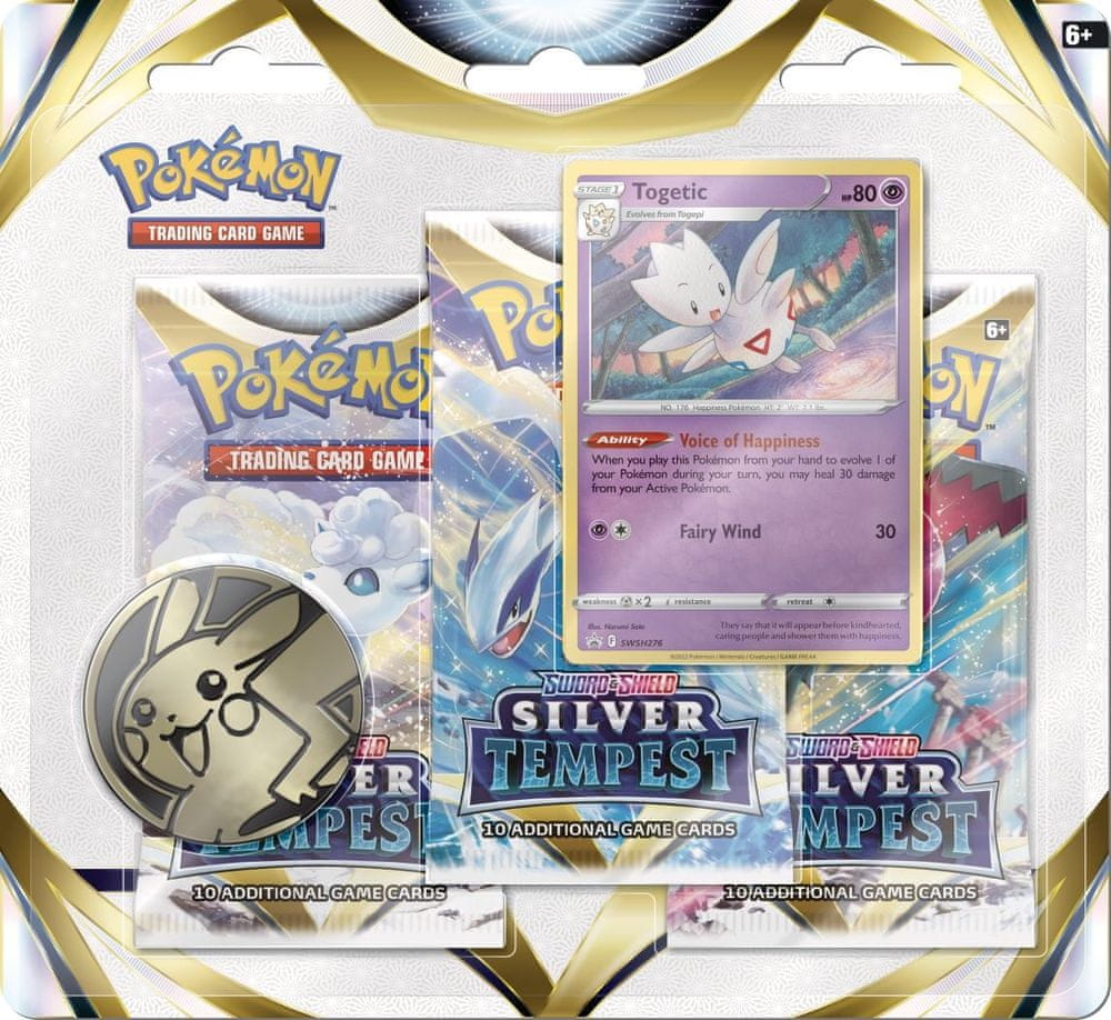 Pokémon TCG: SWSH12 Silver Tempest - 3 Blister Booster Togetic