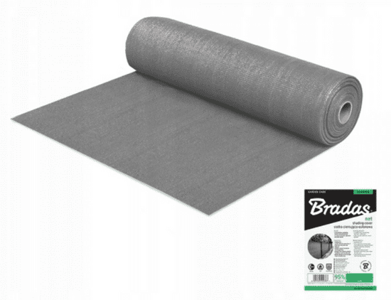 Bradas Stínící zahradní tkanina na pletivo 95%, 1.2x10m, 160g/m², šedá BR-AS-CO16012010GY