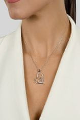 Brilio Silver Okouzlující bronzový náhrdelník se srdíčky NCL72R