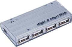 USB 2.0 HUB 4-portový s napájecím adaptérem 5V 2A