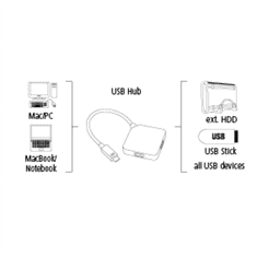 Hama USB-C 3.1 hub 1:4, černý NAHRADA 200112