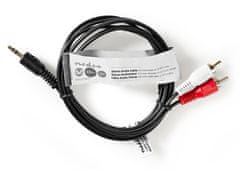 Nedis CAGT22200BK15 - Stereofonní Audio Kabel | 3,5 mm Zástrčka – 2x RCA Zástrčka | 1,5 m | Černá barva