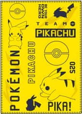 New Import Fleecová / fleece deka Pokémon Pikachu žlutá 100x140