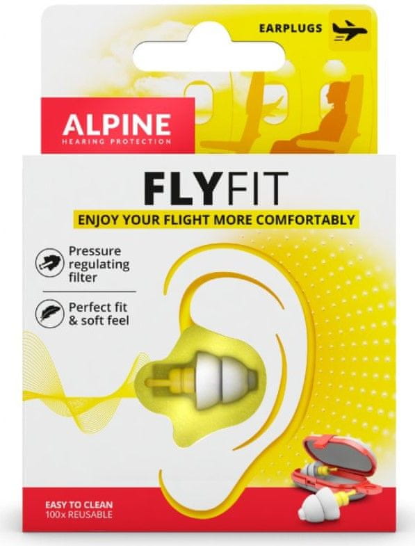 Levně ALPINE Hearing FlyFit, špunty do uší do letadla