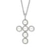 Půvabný stříbrný náhrdelník s perlovým křížkem ERN-GLORY-CROSS (řetízek, přívěsek)