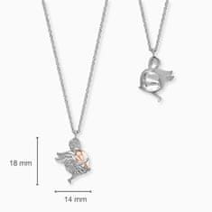 Engelsrufer Nádherný stříbrný bicolor náhrdelník s andělíčkem ERN-ANGEL-HWBIR (řetízek, přívěsek)