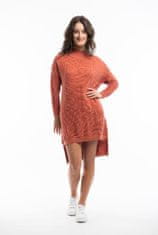 Orientique pletené zrzavé šaty či svetr se stojáčkem Velikost: 50
