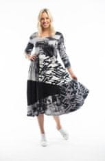 Orientique černo bílé vzorované šaty s 3/4 rukávem Velikost: UK 8