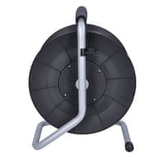 Solight prodlužovací přívod na bubnu, 4 zásuvky, 50m, černý kabel, 3x 1,5mm2, PB02