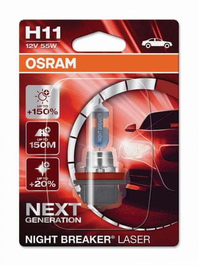 Osram OSRAM H11 12V 55W PGJ19-2 NIGHT BREAKER LASER plus 150procent více světla 1ks 64211NL-01B