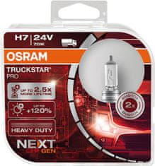 Osram OSRAM H7 24V 70W PX26d TRUCKSTAR PRO NEXT GEN plus 120procent více světla 2ks 64215TSP-HCB