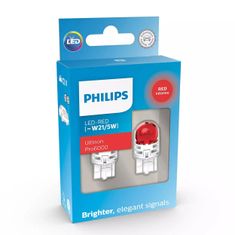 Philips Philips LED W21/5W 12V 2.5/0.5W Ultinon Pro6000 Red Intense SI 2ks 11066RU60X2