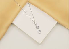 Brilio Silver Elegantní stříbrný náhrdelník se zirkony NCL80W
