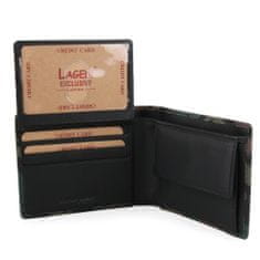 Lagen Pánská kožená peněženka BLC/4861/1120 zelená/černá