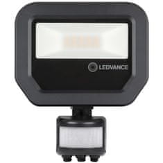 LEDVANCE Reflektor LED HALOGEN 10W 1200lm 4000K IP65 Černý s pohybovými senzory a soumrakem 4058075460874