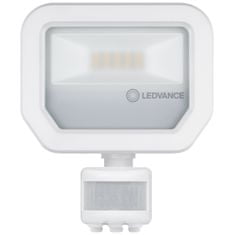 LEDVANCE Reflektor LED HALOGEN 10W 1200lm 4000K IP65 Bílý s pohybovými senzory a soumrakem 4058075460898