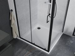Mexen Apia sprchový kout 90x90, transparent, černá + vanička se sifonem (840-090-090-70-00-4010B)