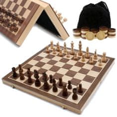 Severno Magnetické dřevěné klasické šachy