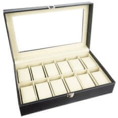 MG Organizer box na hodinky 12ks, černý
