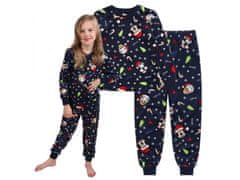 sarcia.eu DISNEY Vánoční pyžamo Mickey Mouse pro děti, velur, tmavě modrá 5-6 lEt 116 cm