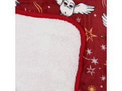 sarcia.eu Harry Potter Hedwig Vínová fleecová deka / přehoz, teplá 120x150 cm 