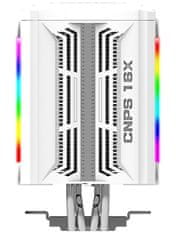 Zalman chladič CPU CNPS16X White / 120 mm ventilátor / 4 heatpipe / RGB / PWM / 165 mm výška / bílý
