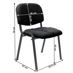 KONDELA Kancelářská židle, černá, ISO 2 NEW