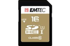 Emtec Paměťová karta "Elite Gold", SDHC, 16GB, UHS-I/U1, 85/20 MB/s, ECMSD16GHC10GP