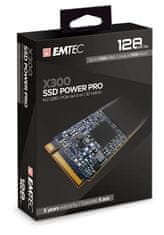 Emtec SSD (vnitřní paměť) "X300", 128 GB, M2 NVMe, 1500/500 MB/s, ECSSD128GX300