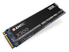 Emtec SSD (vnitřní paměť) "X300", 128 GB, M2 NVMe, 1500/500 MB/s, ECSSD128GX300