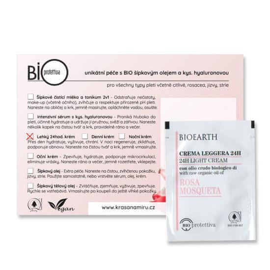 Bioearth Vzorek BIOPROTETTIVA: Lehký 24hod. šípkový krém 1ml